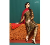 Asim Jofa Luxury Embroidered Chiffon Collection 2016 Original - 03 Pcs Suit - AJC-02A